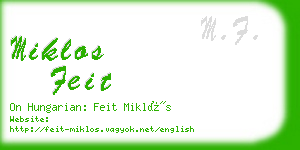 miklos feit business card